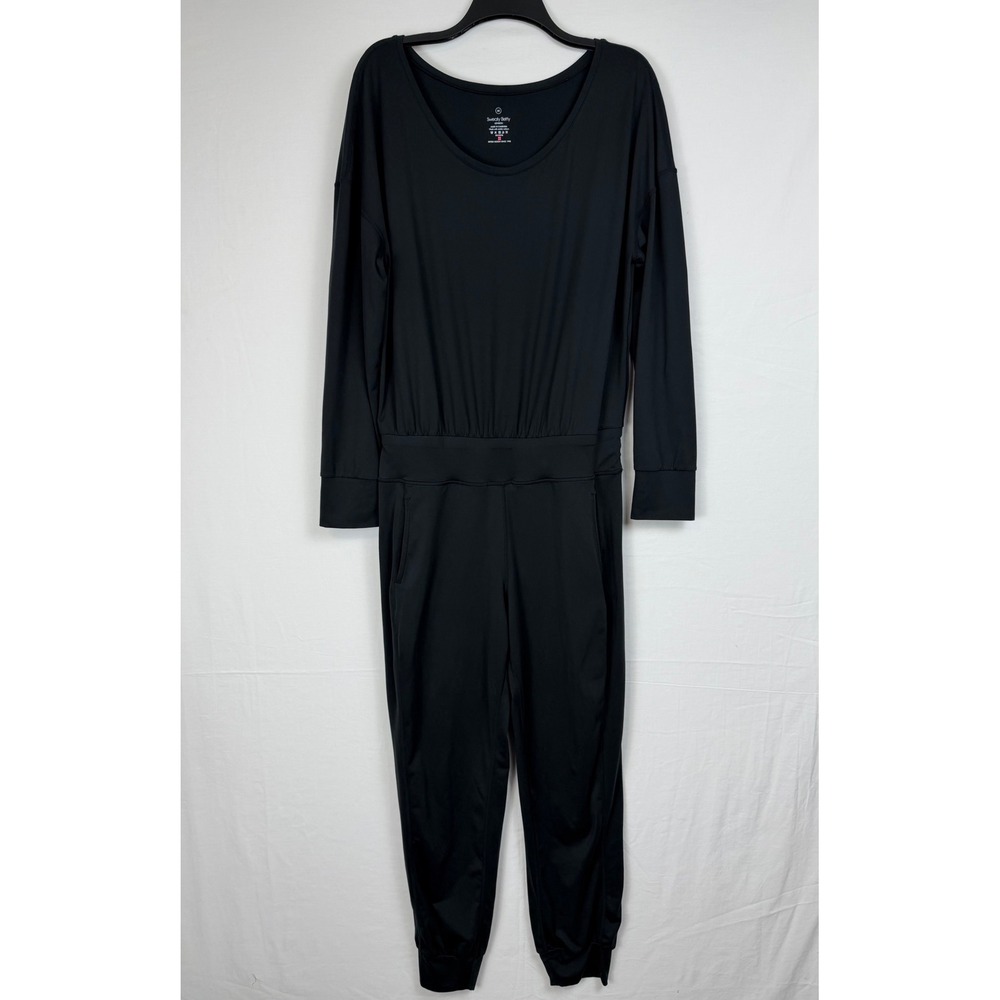 Sweaty Betty Women Jumpsuit M Black Long Sleeve Jogger SB5909B Athleisure